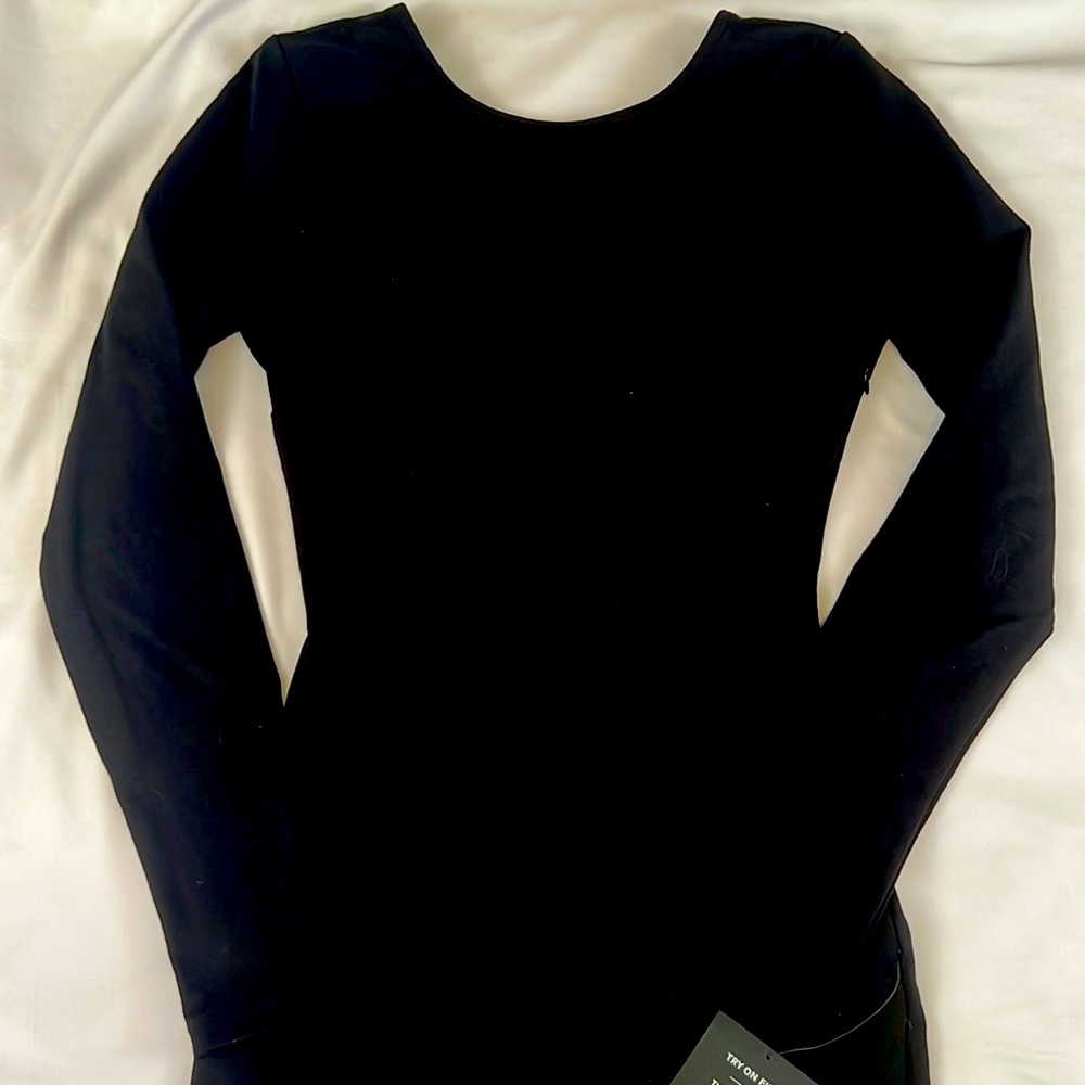 Lulu black midi dress